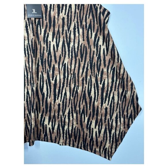 Jules & Leopold Size 3X Animal Print Brown & Black Sleeveless Blouse. New - Picture 6 of 11